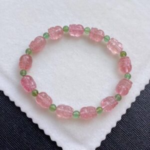 Natural Pink Tourmaline Pi Xiu Bracelet For Attracting Wealth,tourmaline Beaded Bracelet,jewelry Gift Bracelet Natural Pink Tourmaline Pi Xiu Bracelet For Attracting Wealth,tourmaline Beaded Bracelet,jewelry Gift Bracelet