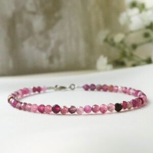 Pink Tourmaline Bracelet, Pink Skinny Bracelet, 3mm Bead Bracelet, Gift For Her, Tourmaline Jewelry, October Birthstone, Womens Bracelet Pink Tourmaline Bracelet, Pink Skinny Bracelet, 3mm Bead Bracelet, Gift For Her, Tourmaline Jewelry, October Birthstone, Womens Bracelet