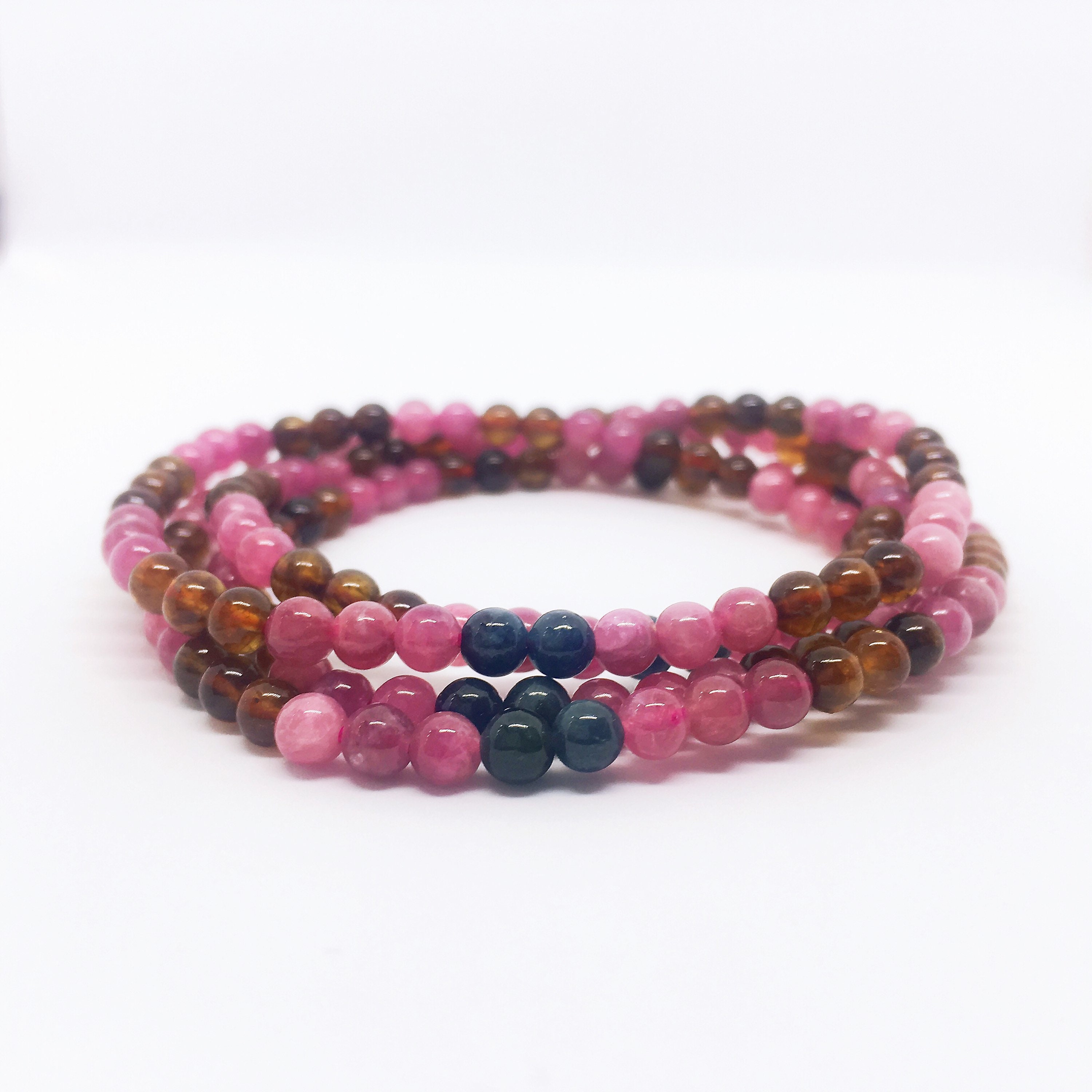 Pink Tourmaline Bracelet, Turmalin Armband, Multi Layer Bracelet, October Birthstone, 5th 8th Anniversary, Valentines Day Gift, Unique Gifts Pink Tourmaline Bracelet, Turmalin Armband, Multi Layer Bracelet, October Birthstone, 5th 8th Anniversary, Valentines Day Gift, Unique Gifts