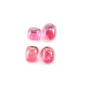 16 Carat, Natural Pink Tourmaline Cabochon Lot, Mix Tourmaline Cabs, 11 To 8 Mm