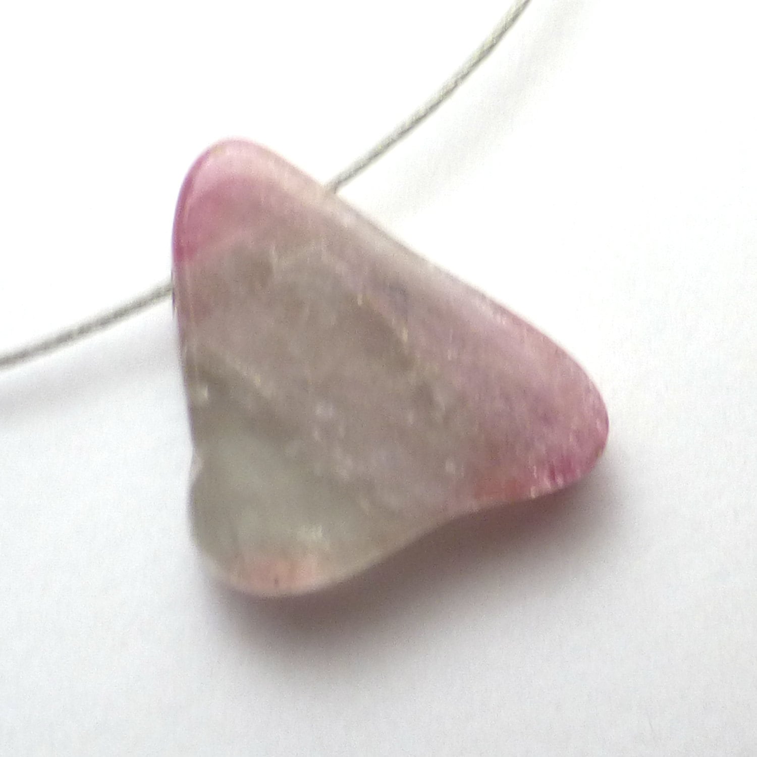 4.130 Carats Pink Tourmaline Bead Small Focal Rare Flat Slice Natural Gemstone Cabochon Brazillian Polished Designer Organic Shape