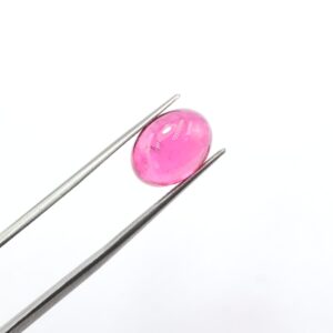 7.10 Carat, Natural Pink Tourmaline Cabochon, Oval Tourmaline Cabs, Loose Gemstone, 13x10 Mm