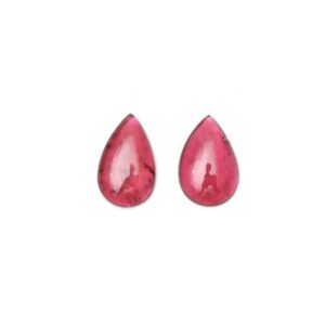 AAA Quality Natural Pink Tourmaline Smooth Pear Cabochon Gemstone | 12x19 mm | Gemstone Cabochon | Pair ( 2 Pieces )