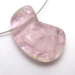 Pink Tourmaline Bead Small Focal Rare Flat Slice Natural Gemstone Cabochon Pendant Necklace Brazillian Polished Designer Organic Shape Pink Tourmaline Bead Small Focal Rare Flat Slice Natural Gemstone Cabochon Pendant Necklace Brazillian Polished Designer Organic Shape