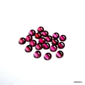 Pink Tourmaline Cabochon Gemstones: Round, 2.5-3.75mm, Aa Quality - 10 Piece Lot