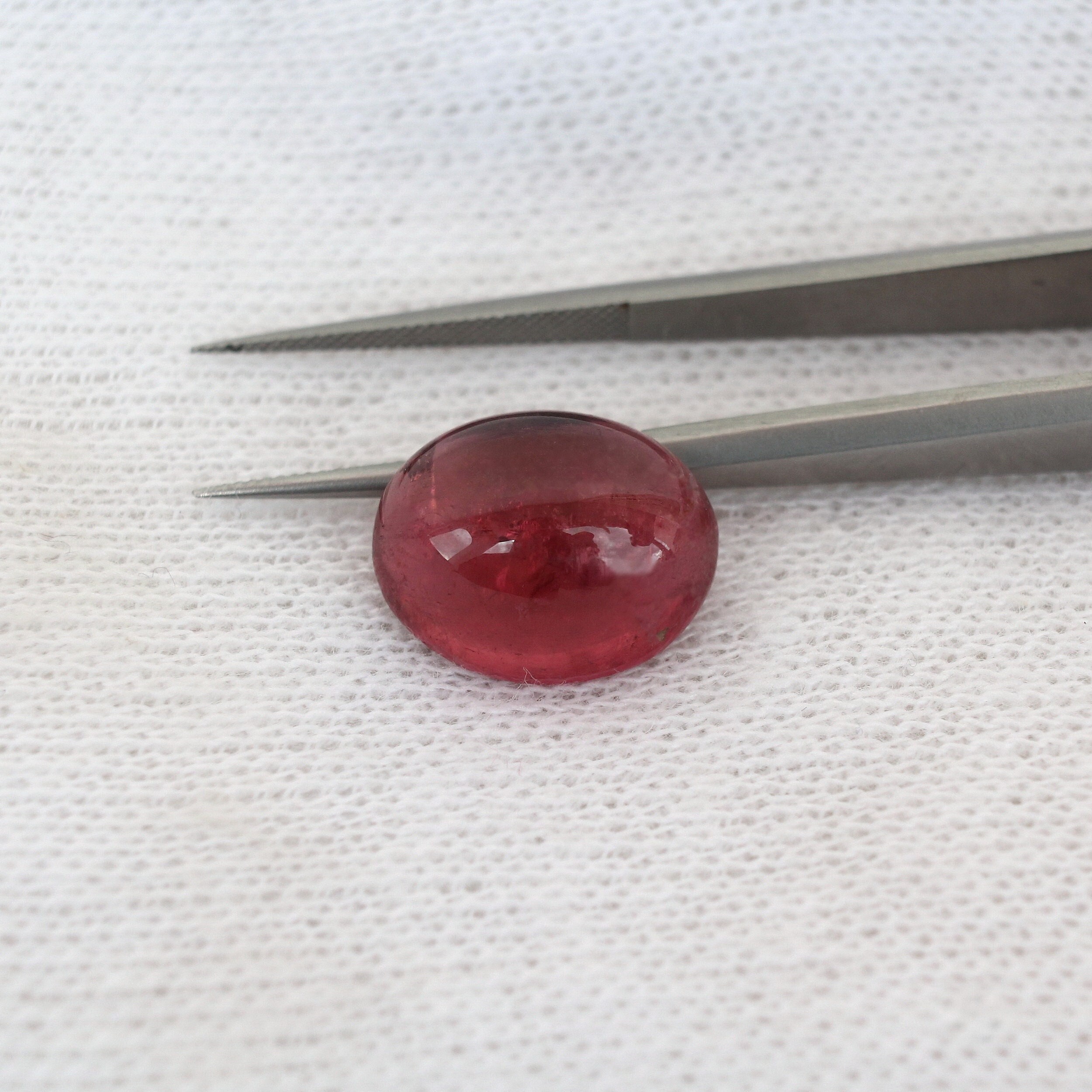 Hot Pink Tourmaline Oval Cabochon Gemstone 11x14mm Natural Loose Stone For Jewelry 7.23ct