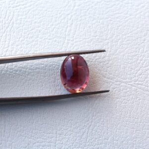 Natural Pink Tourmaline Cabochon Gemstone, Oval Shape, Earth-Mined from Nigeria - 4.45ct, 8x11mm