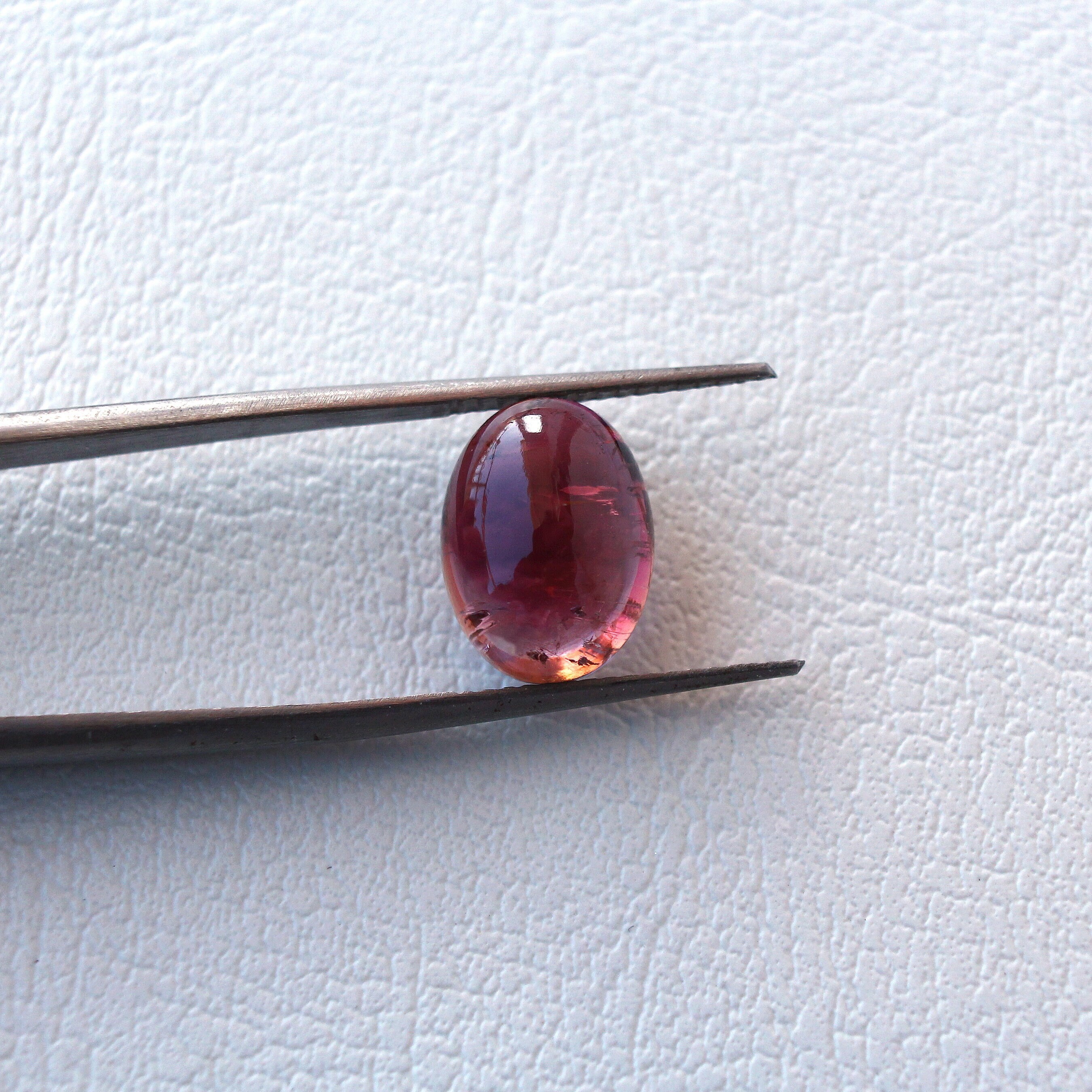 Natural Pink Tourmaline Cabochon Gemstone, Oval Shape, Earth-mined From Nigeria - 4.45ct, 8x11mm