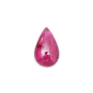 Natural Pink Tourmaline Smooth Pear Shaped Cabochon, Natural Tourmaline Loose Gemstone - 23x15x6 mm - Tourmaline Cabochon, 1 Piece