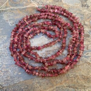 Pink Tourmaline Chip Beads, 2.5 To 3mm, 34 Inch Strand
