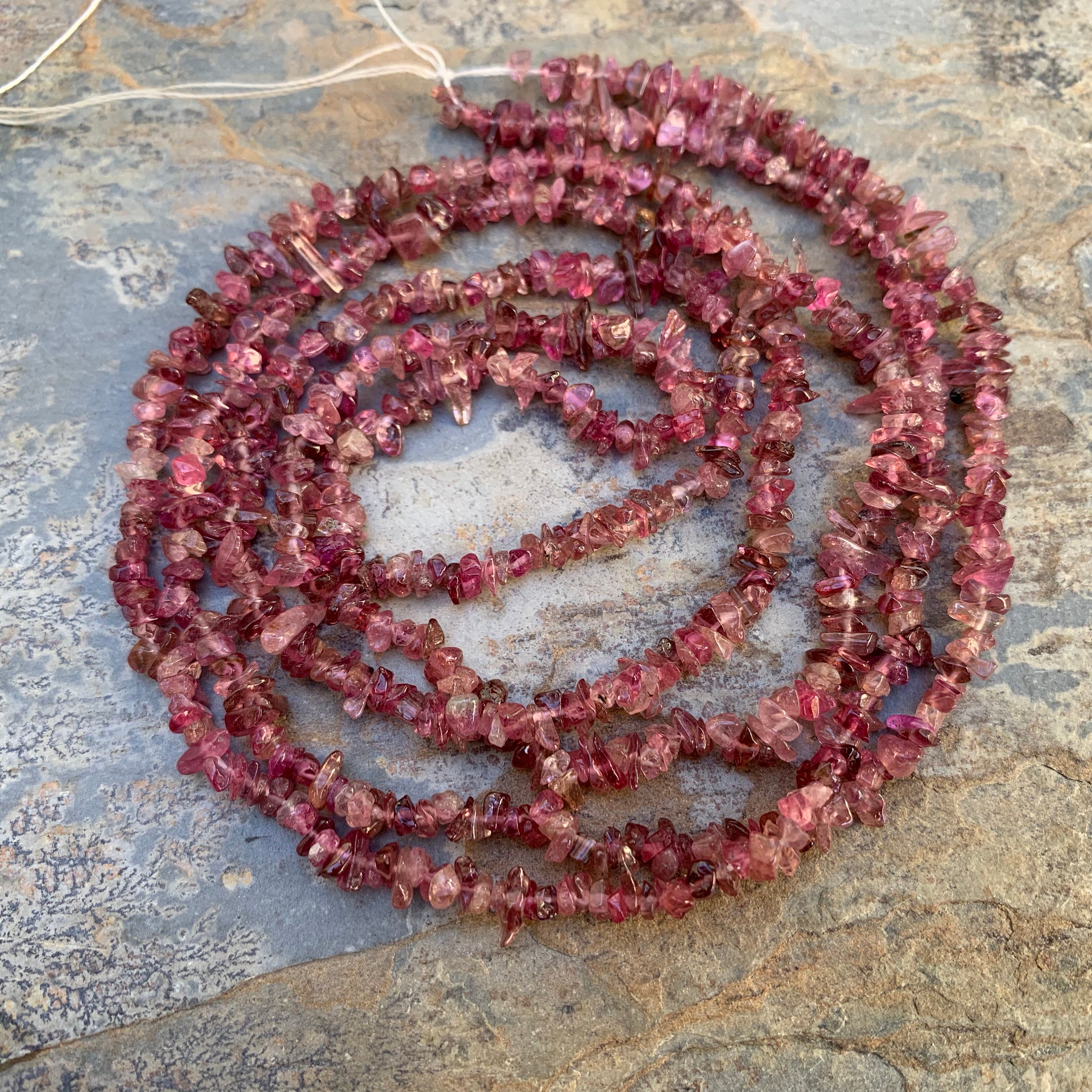Pink Tourmaline Chip Beads, 2.5 To 3mm, 34 Inch Strand