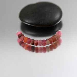 Pink Tourmaline Matte Raw Beads - Set of 15 in 1.75 Inches - 5mm
