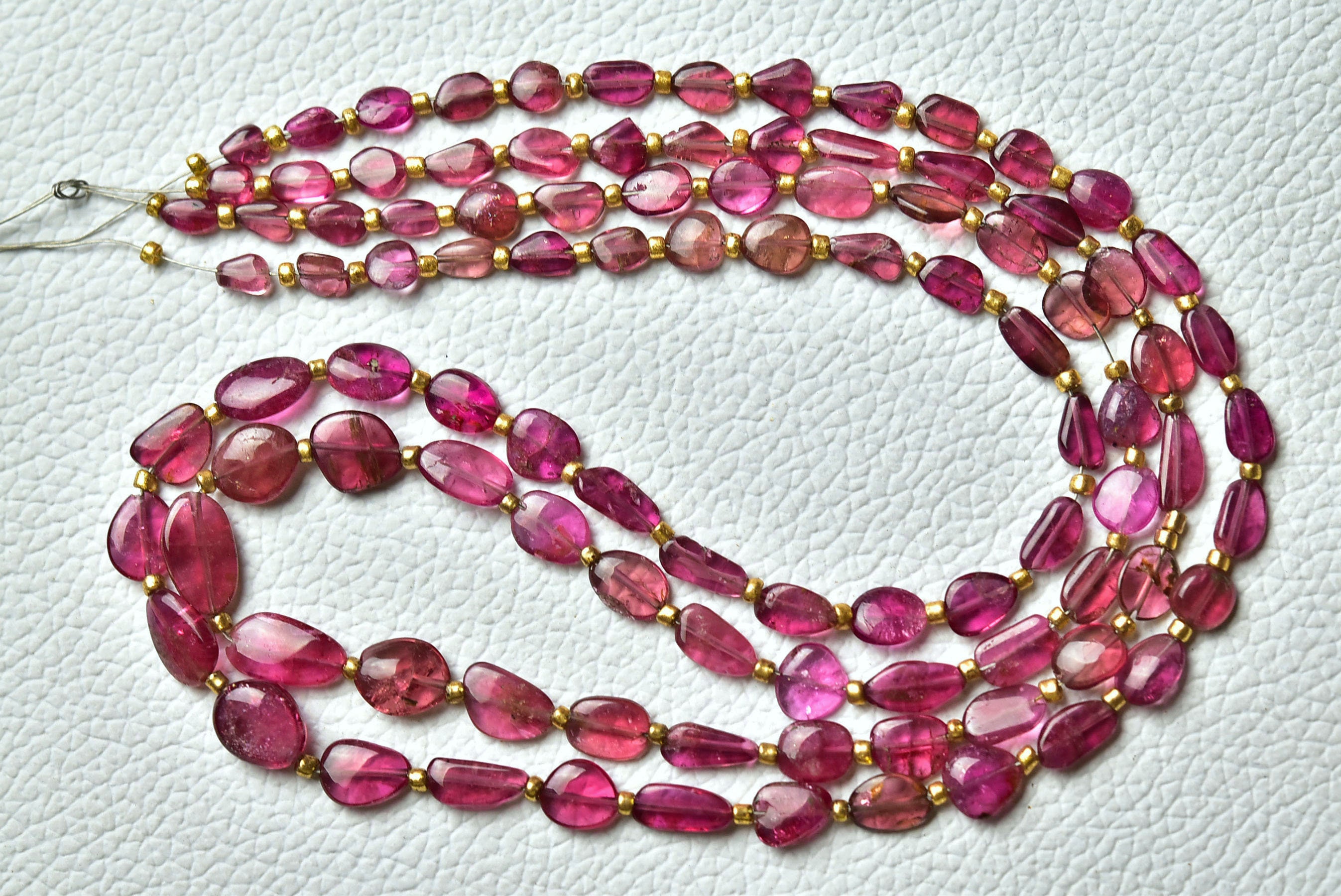Natural Pink Tourmaline Plain Nugget Beads 4x5mm To 7x9mm Smooth Tourmaline Beads Gemstone Beads Necklace Beads 16 Inch Strand No4546