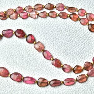 Natural Pink Tourmaline Plain Nugget Beads 5x5.5mm To 9x11mm Smooth Tourmaline Beads Gemstone Beads Necklace Beads 16.5 Inch Strand No4548