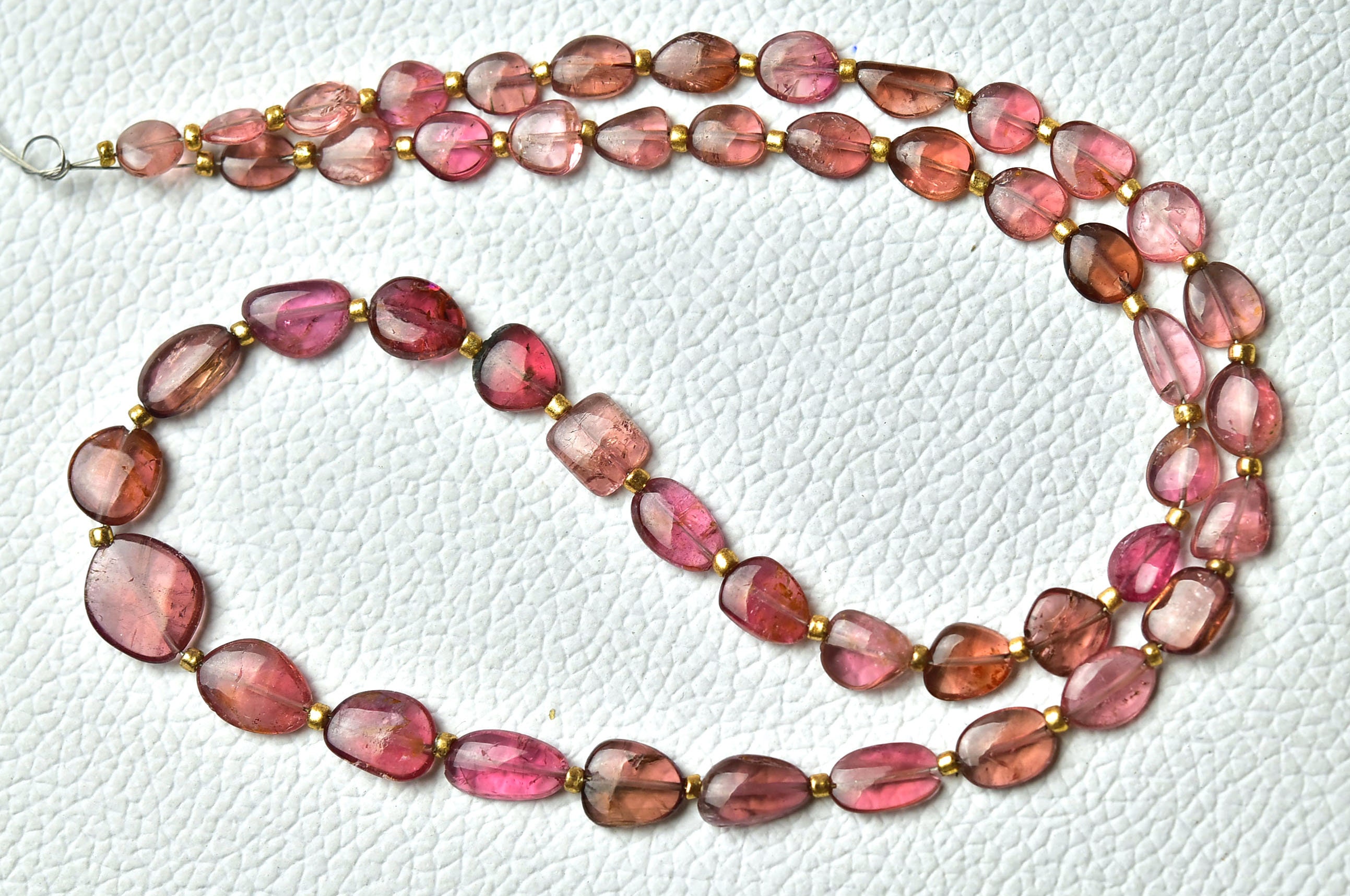 Natural Pink Tourmaline Plain Nugget Beads 5x5.5mm To 9x11mm Smooth Tourmaline Beads Gemstone Beads Necklace Beads 16.5 Inch Strand No4548