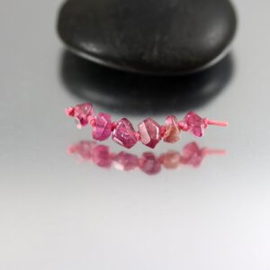 Pink Tourmaline Nugget Beads - Set of 6 - 5mm