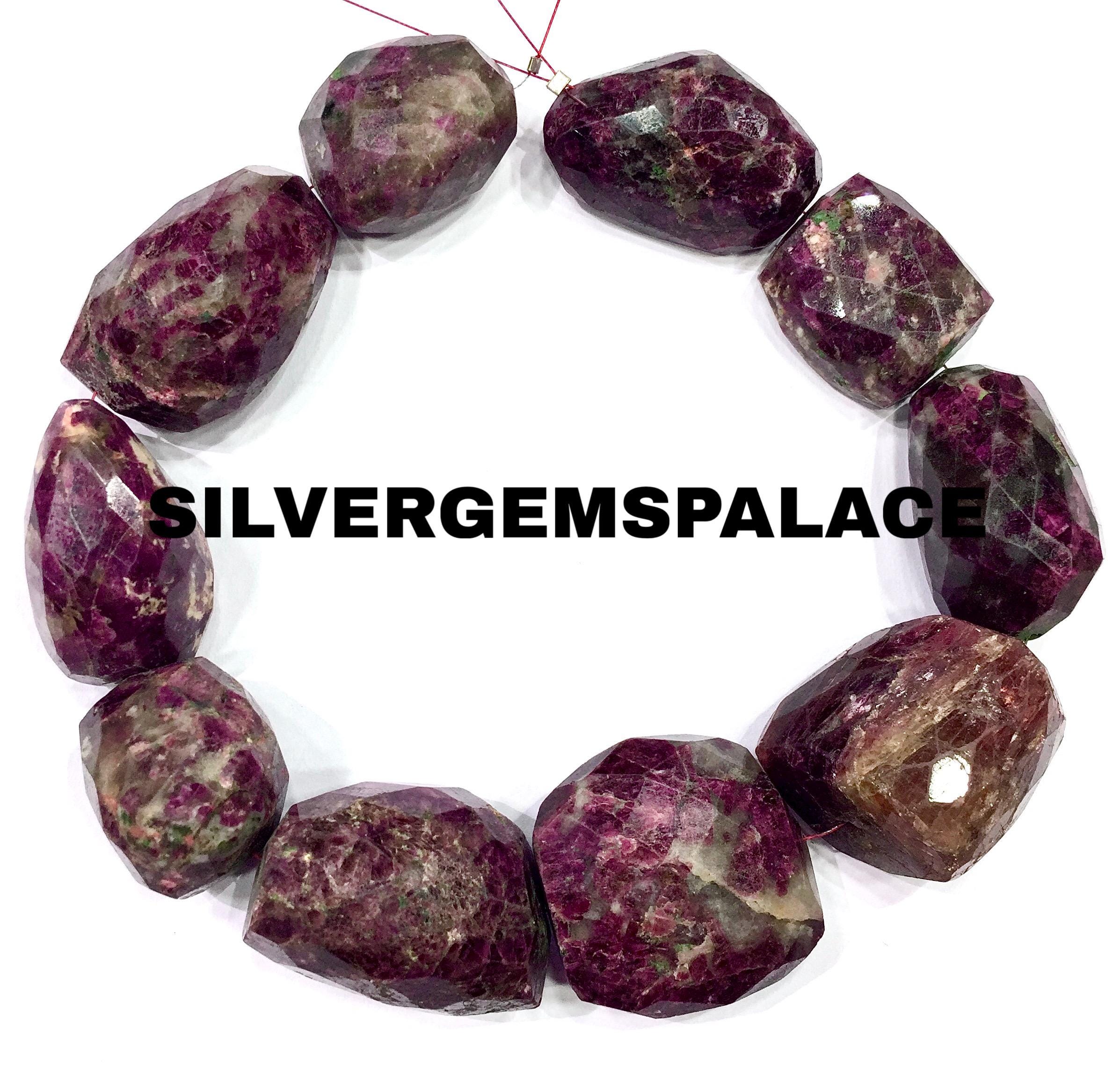 Rare Natural Pink Tourmaline Faceted Nuggets Beads Pink Tourmaline Gemstone Beads Large Nuggets Beads Old Mines Tourmaline Beads Jewelry 12”