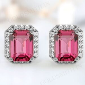 Art Deco Pink Tourmaline Earrings Unique Emerald Cut Stud Earrings 14k Gold Pink Tourmaline Earrings For Women Antique Handmade Earrings Art Deco Pink Tourmaline Earrings Unique Emerald Cut Stud Earrings 14k Gold Pink Tourmaline Earrings For Women Antique Handmade Earrings