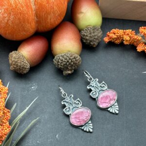 Pink Tourmaline Artisan Earrings