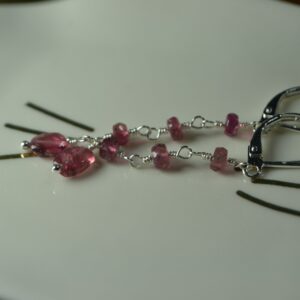 Delicate Pink Tourmaline Earrings In 14k Gold, Sterling Silver, 14k Rose Gold // October Birthstone // 5th Anniversary // Dainty Tourmaline