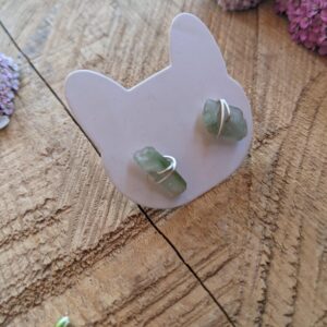 Green Tourmaline Stud Earrings, Raw Green Tourmaline Earrings, Natural Raw Rough Green And Pink Tourmaline Studs, Watermelon Tourmaline Stud