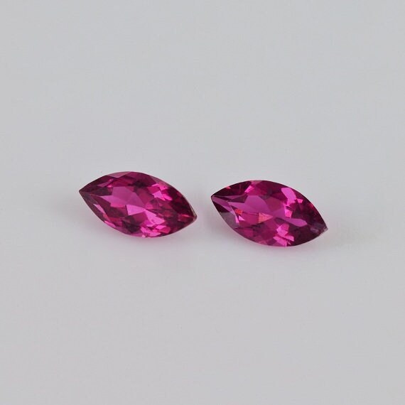 Natural Pink Tourmaline Marquise Gemstone Set - 1.26 Carat, 8x4mm - Pink Tourmaline Earring Design - Perfect For Stunning Earring Designs