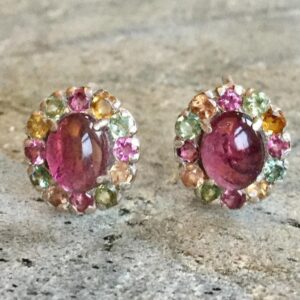 Tourmaline Earrings, Pink Tourmaline, Natural Tourmaline, Pink Earrings, October Birthstone, Victorian Earrings, Silver Earrings, Tourmaline