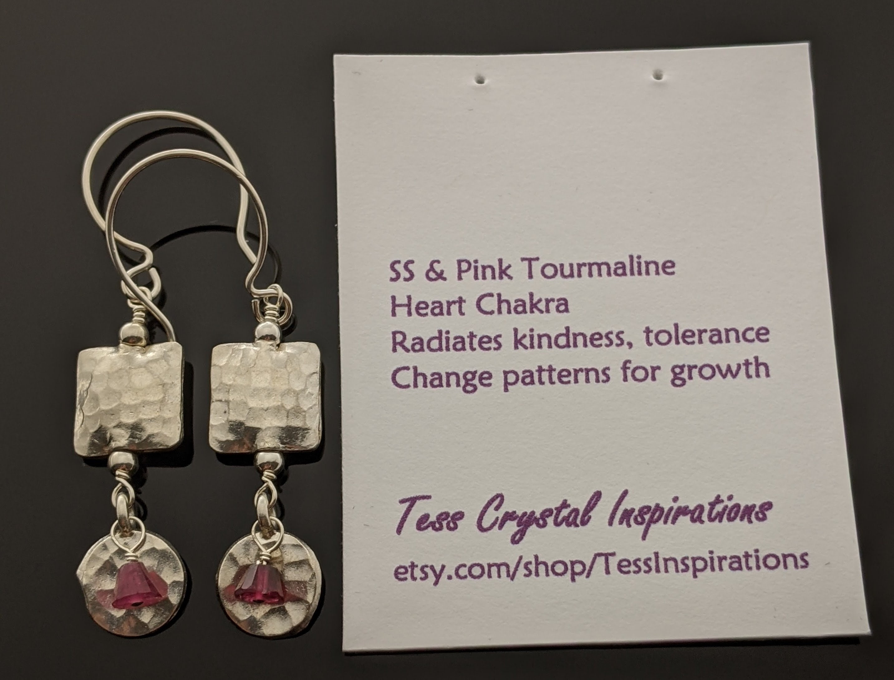 Sterling Silver And Pink Tourmaline Earrings Sterling Silver And Pink Tourmaline Earrings