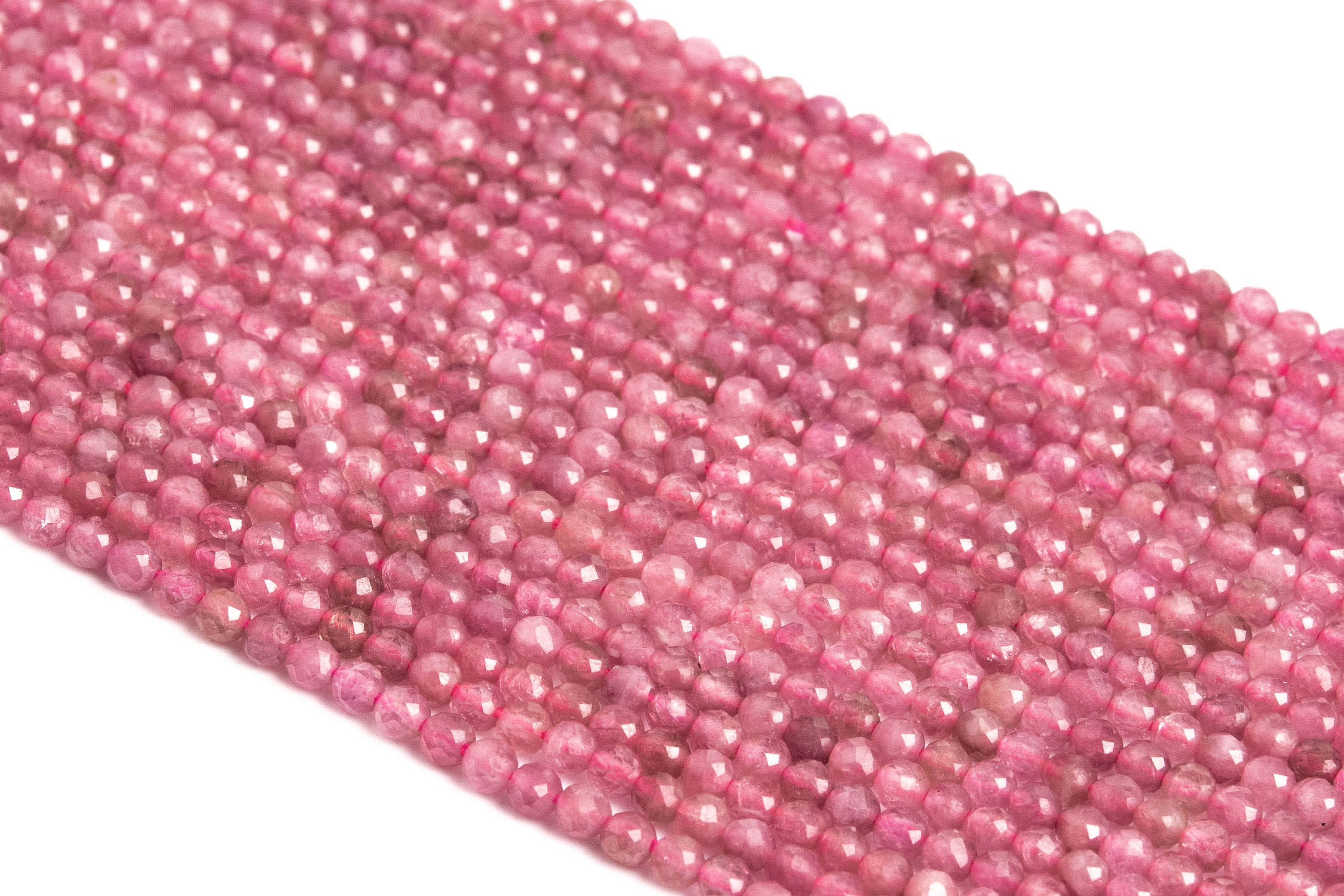 2mm Pink Tourmaline Beads Brazil Aaa Genuine Natural Gemstone Full Strand Faceted Round Loose Beads 15.5" Bulk Lot Options (107629-2493) 2mm Pink Tourmaline Beads Brazil Aaa Genuine Natural Gemstone Full Strand Faceted Round Loose Beads 15.5" Bulk Lot Options (107629-2493)