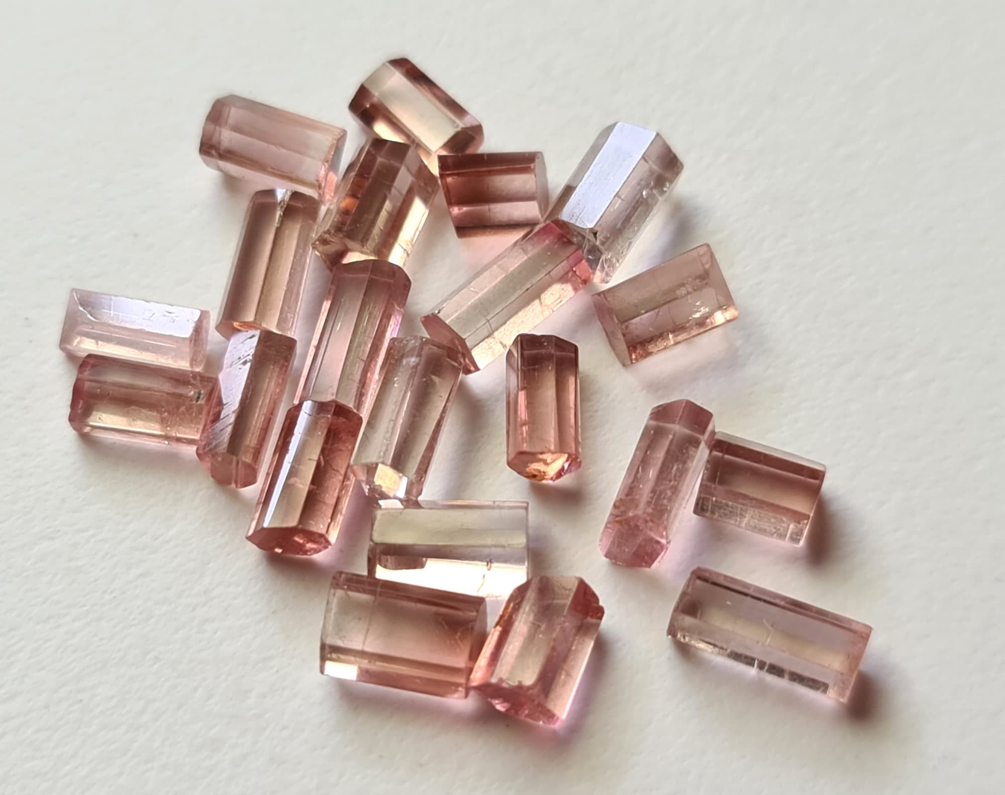 6.5-9mm Pink Tourmaline Faceted Sticks, Natural Sparkling Pink Tourmaline Fancy Faceted Sticks Loose, Tourmaline For Jewelry (2pcs To 4pcs) 6.5-9mm Pink Tourmaline Faceted Sticks, Natural Sparkling Pink Tourmaline Fancy Faceted Sticks Loose, Tourmaline For Jewelry (2pcs To 4pcs)