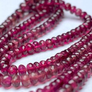 Independence Day Sale New Brand Natural Pink Tourmaline Rondelle Faceted Beads,Tourmaline 3-5.5 mm, 16 Inches Strand An Amazing Item