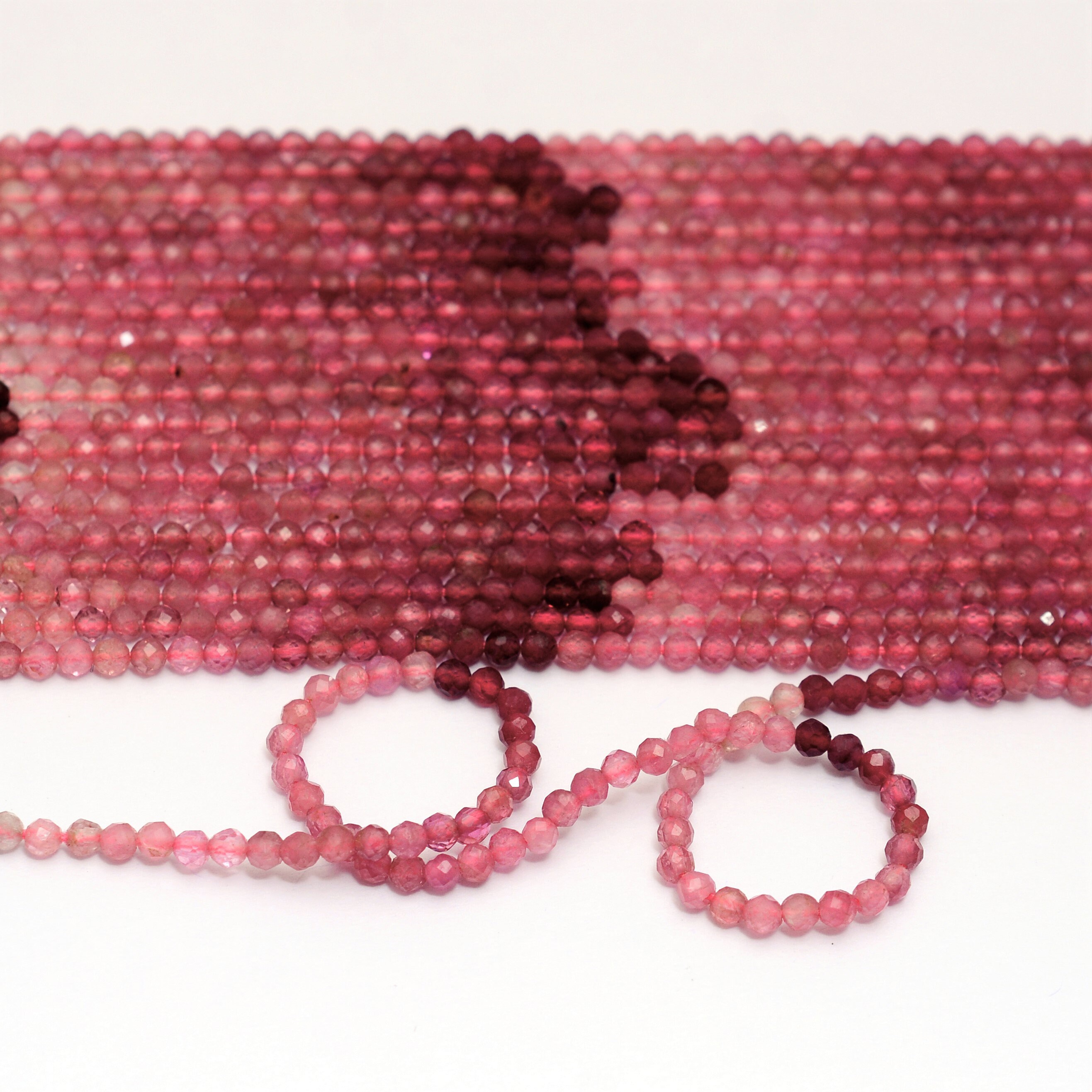 Natural Aaa+ Multi Pink Tourmaline 2mm-3mm Micro Faceted Rondelle Beads | 13inch Strand | Pink Tourmaline Semi Precious Gemstone Loose Beads Natural Aaa+ Multi Pink Tourmaline 2mm-3mm Micro Faceted Rondelle Beads | 13inch Strand | Pink Tourmaline Semi Precious Gemstone Loose Beads