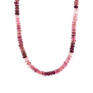 Pink Tourmaline Necklace, AAAA+ Pink Tourmaline necklace | [ENPM1121] Pink gemstone necklace, pink tourmaline necklace | tourmaline