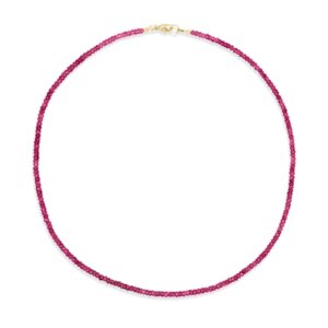 Rubellite Tourmaline AAAA+ Pink Tourmaline necklace | [ENPM1291] beaded Pink Tourmaline necklace | pink tourmaline necklace | rubilite