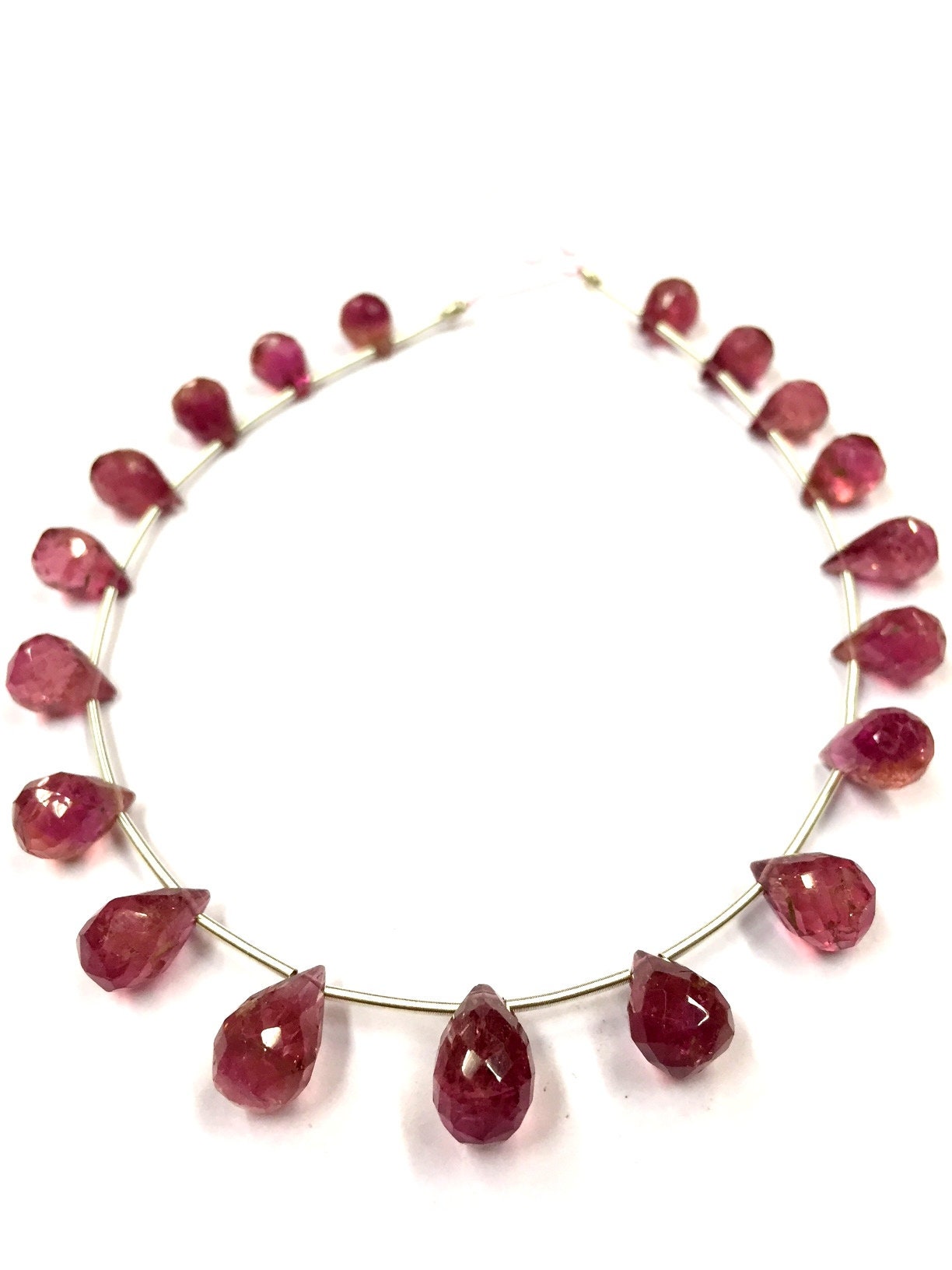 Aaa Quality Natural Pink Tourmaline Faceted Teardrop Beads Tourmaline Teardrop Briolettes Tourmaline Gemstone Beads