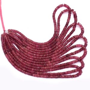 Aaa+ Pink Tourmaline 4mm-6mm Heishi Faceted Beads | 16inch Strand | Natural Rare Rubellite Tourmaline Precious Gemstone Wheel / Spacer Beads Aaa+ Pink Tourmaline 4mm-6mm Heishi Faceted Beads | 16inch Strand | Natural Rare Rubellite Tourmaline Precious Gemstone Wheel / Spacer Beads