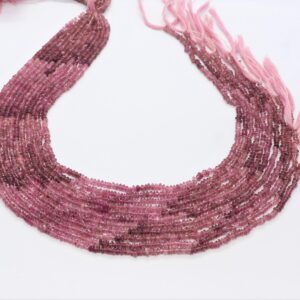AAA Natural Pink Tourmaline Smooth Button Beads, 3.5-4 MM Pink Tourmaline Gemstone Beads, 13 Inch Tourmaline Button Shape Beads AAA Natural Pink Tourmaline Smooth Button Beads, 3.5-4 MM Pink Tourmaline Gemstone Beads, 13 Inch Tourmaline Button Shape Beads