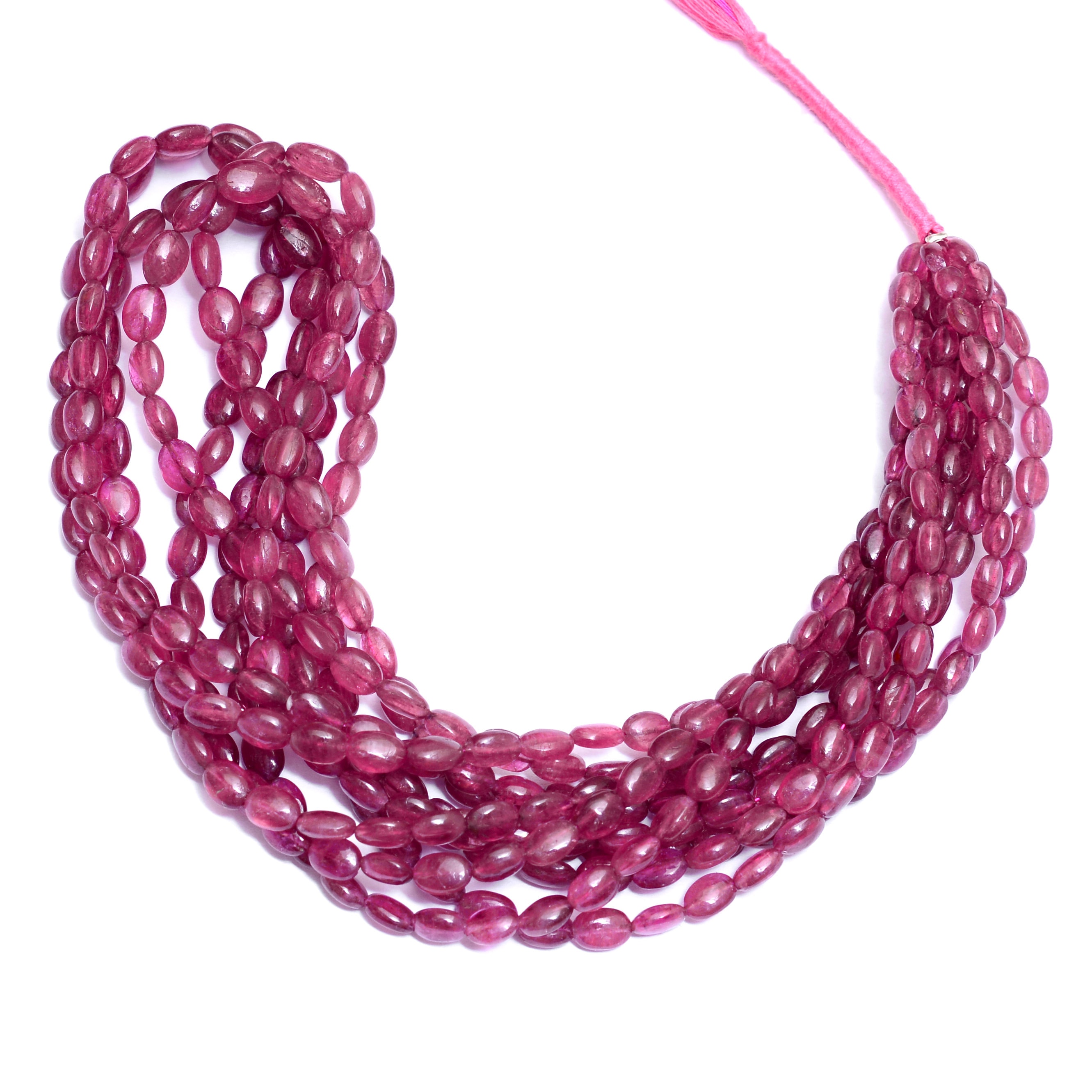 Aaaa+ Pink Tourmaline Gemstone 3x5mm-5x7mm Smooth Oval Beads | 16inch Strand | Rubellite Tourmaline Semi Precious Gemstone Loose Oval Beads