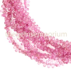 Pink Tourmaline Faceted Drop Briolette, 2x3.5-3x5MM Tourmaline Drop Beads, Tourmaline Faceted Beads, Pink Tourmaline Beads, Wholesale Beads Pink Tourmaline Faceted Drop Briolette, 2x3.5-3x5MM Tourmaline Drop Beads, Tourmaline Faceted Beads, Pink Tourmaline Beads, Wholesale Beads