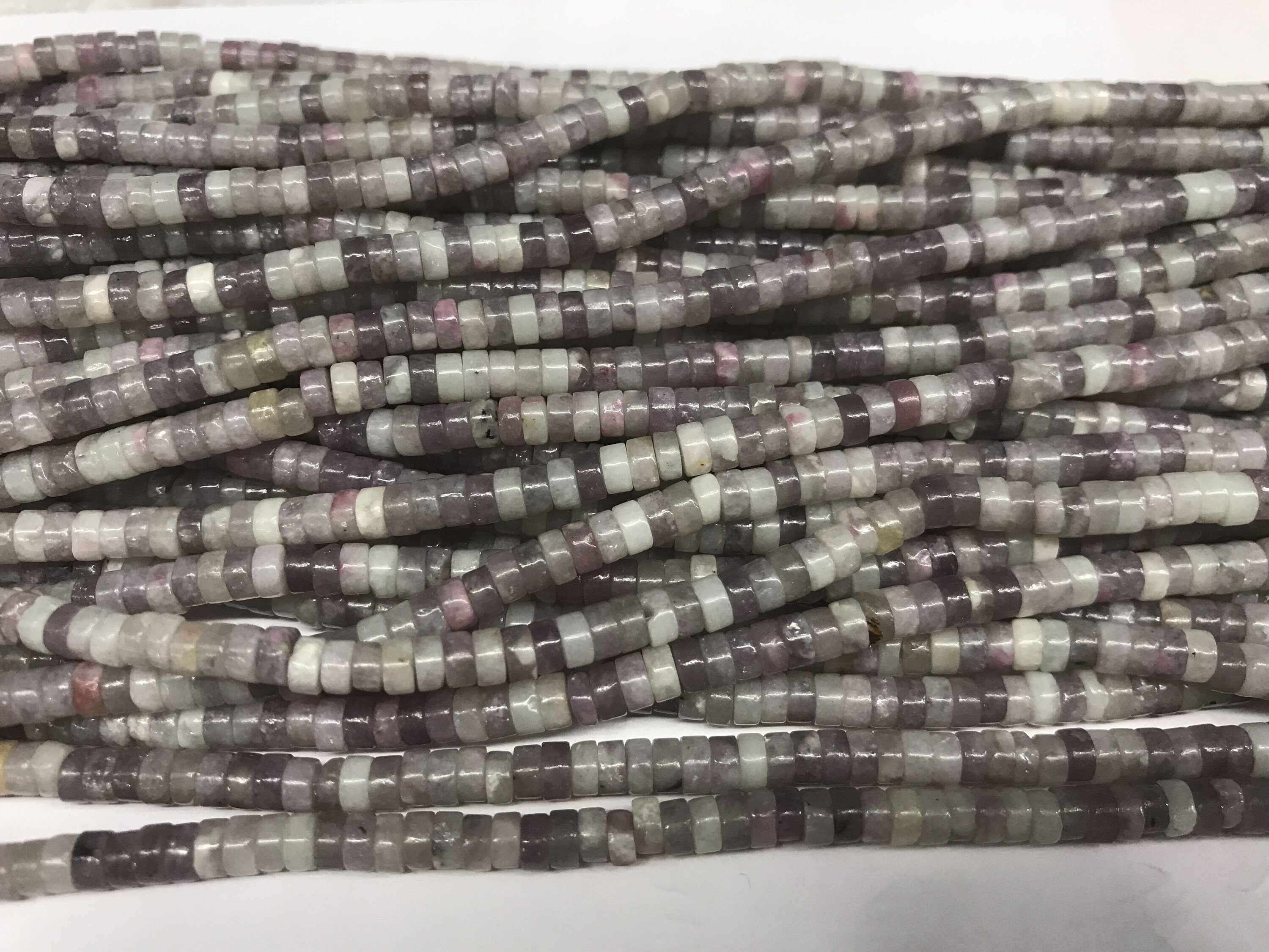 Genuine Pink Tourmaline 2x4mm Heishi Natural Gemstone Loose Beads 15 Inch Jewelry Supply Bracelet Necklace Material Support Wholesale