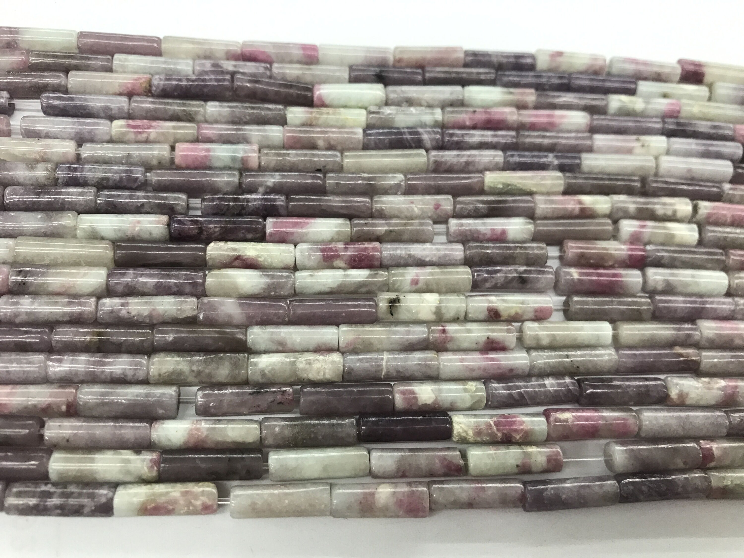 Genuine Pink Tourmaline 4x13mm Column Natural Loose Tube Beads 15 Inch Jewelry Supply Bracelet Necklace Material Support Wholesale Genuine Pink Tourmaline 4x13mm Column Natural Loose Tube Beads 15 Inch Jewelry Supply Bracelet Necklace Material Support Wholesale