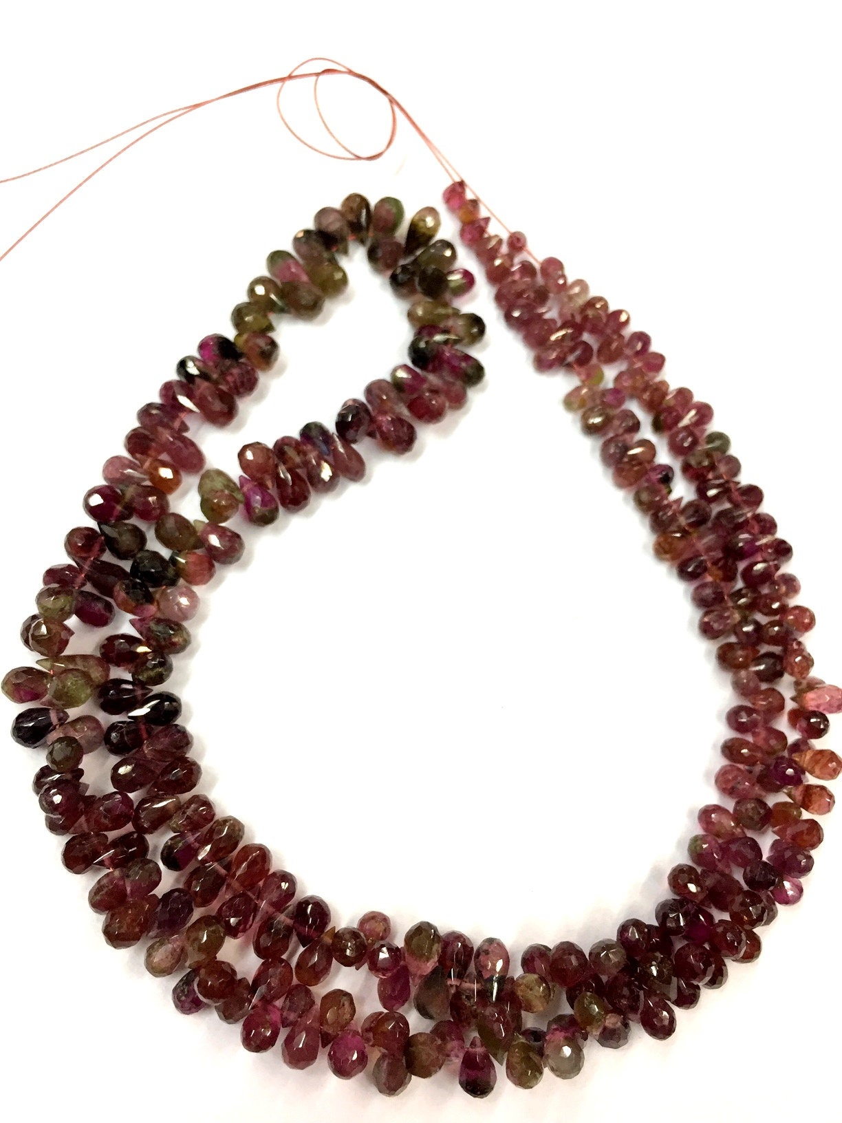 Natural Pink Tourmaline Faceted Teardrop Beads Little Bio Colour Tourmaline Beads Top Rare Quality Tourmaline Beads 18" Strand Latest Beads