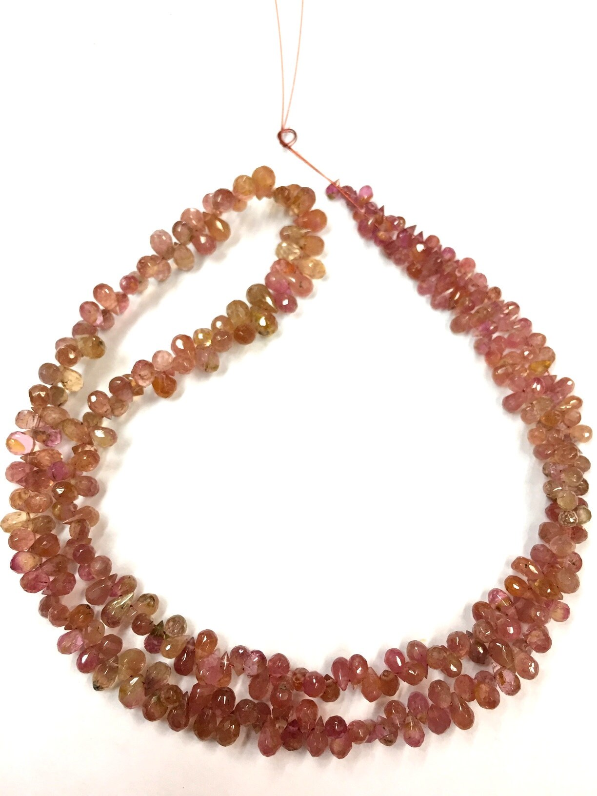Natural Pink Tourmaline Faceted Teardrop Beads Very Rare Color Tourmaline Gemstone Beads Tourmaline Drops Briolettes 18" Strand