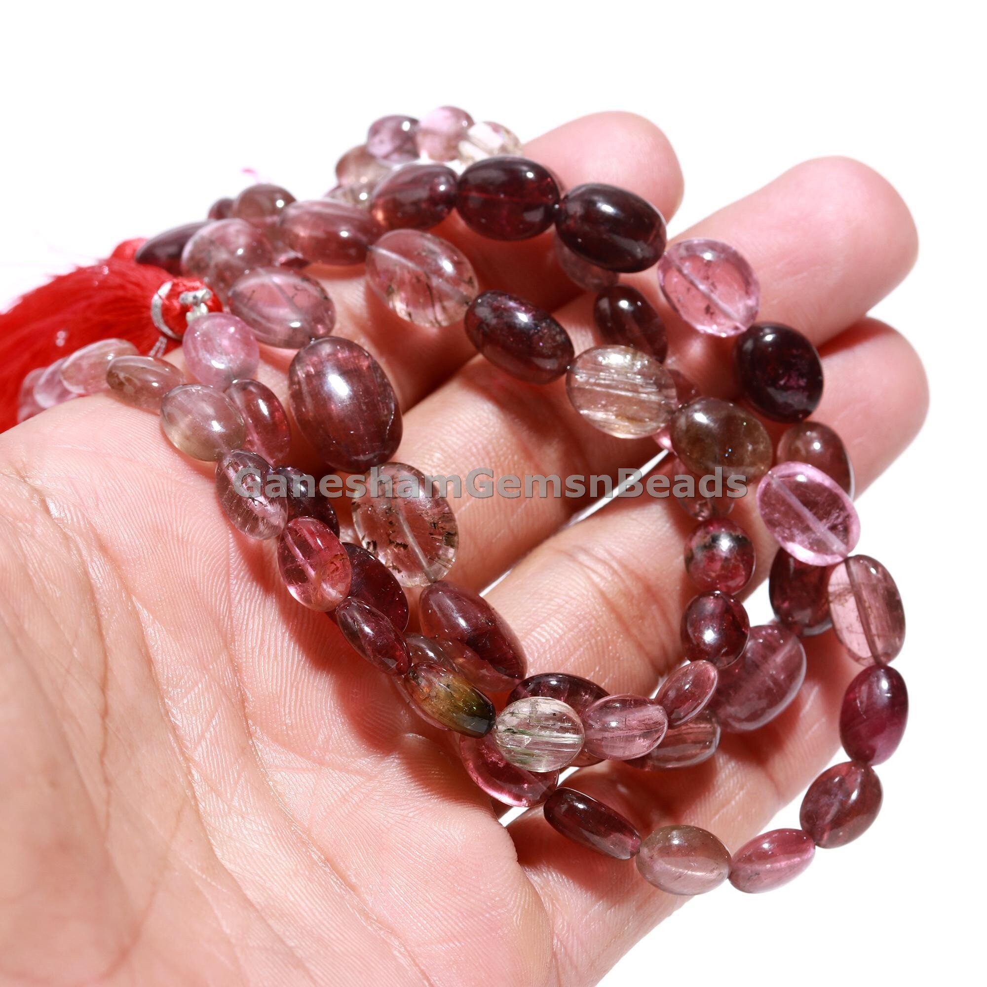 Natural Pink Tourmaline Smooth Oval Beads, Pink Rubellite Tourmaline Beads Pink Tourmaline Smooth Oval Beads, Jewelry Making Beads, Gift