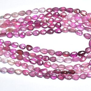 Pink Tourmaline Pear Beads - 8 inches - Natural Beautiful Faceted Tourmaline Pear Briolette Strand - Size is 4x5 - 4x6 mm #646 Pink Tourmaline Pear Beads - 8 inches - Natural Beautiful Faceted Tourmaline Pear Briolette Strand - Size is 4x5 - 4x6 mm #646