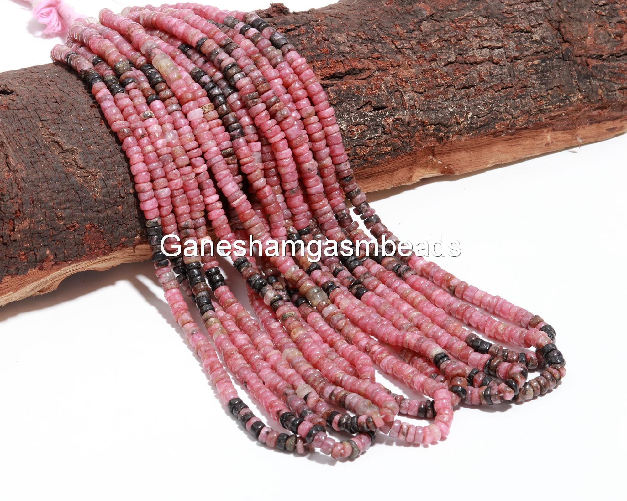Precious Pink Tourmaline Shaded Beads, Natural Pink Tourmaline Smooth Tire Gemstone Beads, Tourmaline Stone Bead For Making Jewelry,gift