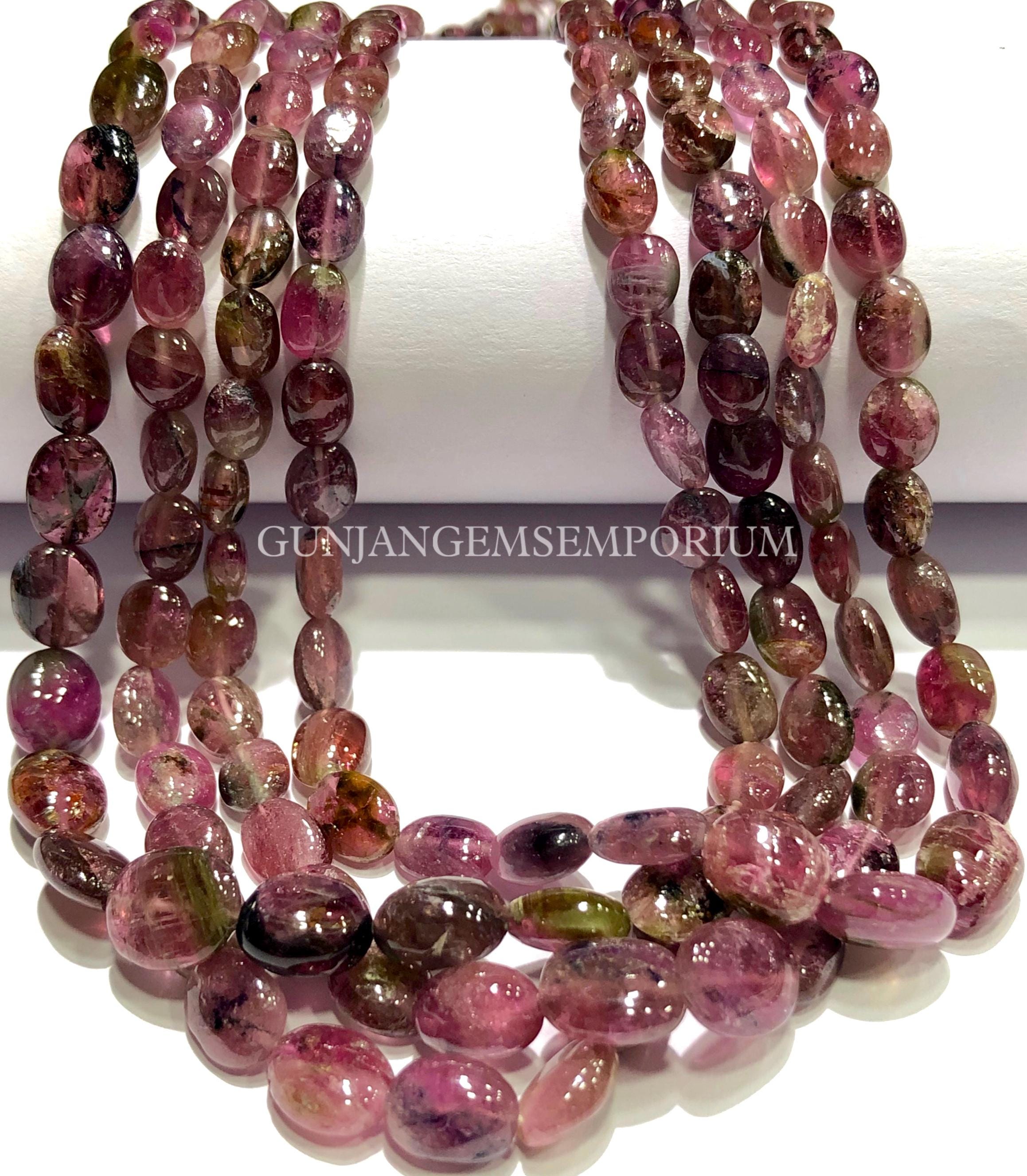 Rare Pink Watermelon Tourmaline Beads So Beautiful Pink Tourmaline Ovals Tourmaline Smooth Oval Beads Watermelon Tourmaline Gemstone Jewelry