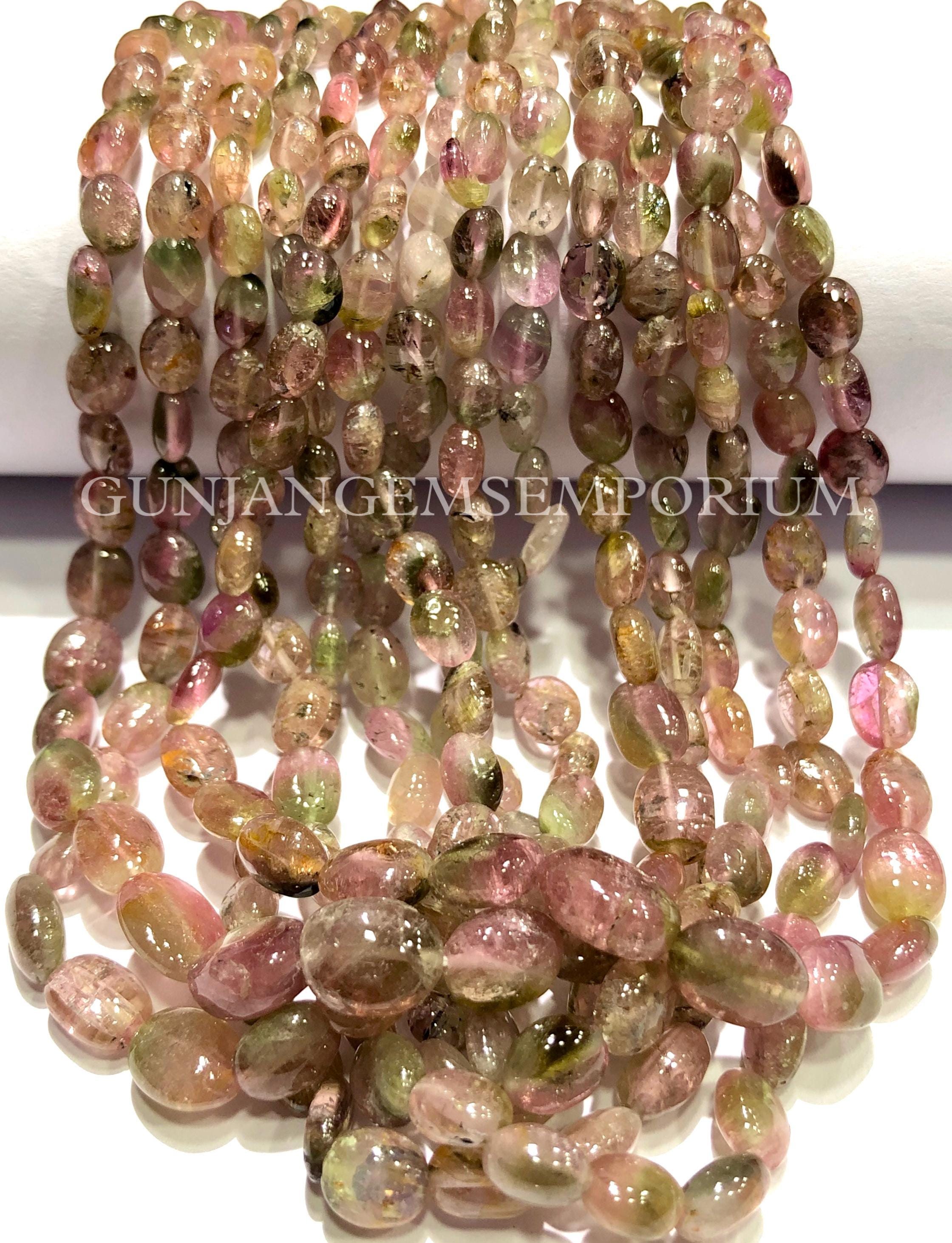 Rare Light Pink Watermelon Tourmaline Bead So Beautiful Pink Tourmaline Ovals Tourmaline Smooth Oval Beads Shady Tourmaline Gemstone Jewelry