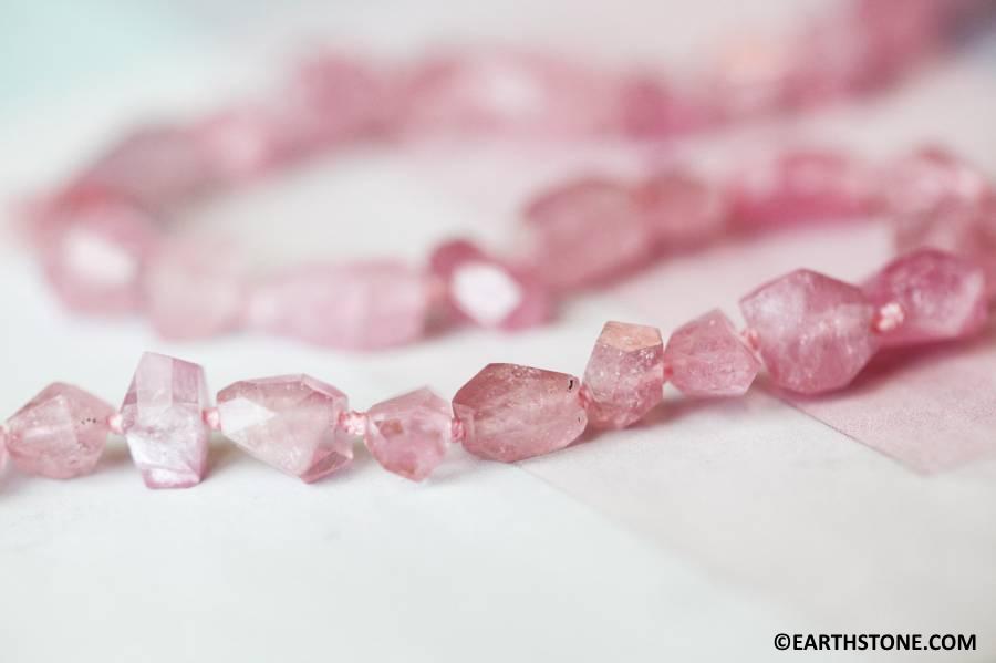 Pink Tourmaline 6-8mm Simple Cut Beads 18.5" Strand Size Varies 111-2401