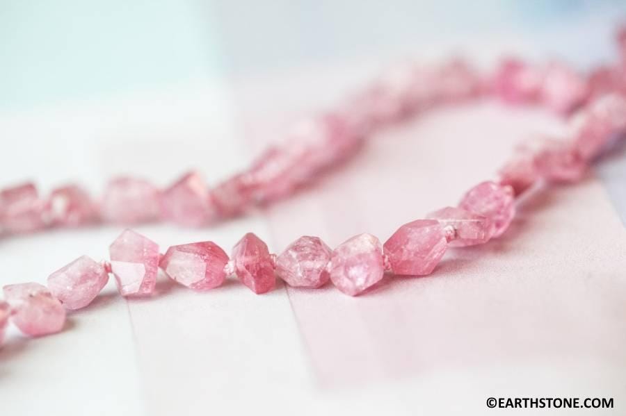 Pink Tourmaline 7-8mm Simple Cut Beads 18.5" Strand Size Varies 111-2399